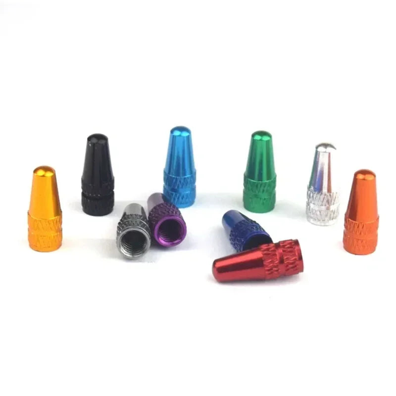 Durable Aluminum Alloy FV Presta Valve Covers, Bike Tire Caps for Road MTB Track Racing Cycling Accessories