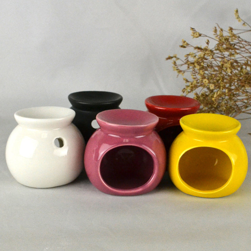 Porcelain Aroma Burner Essential Oil Furnace Mini Candle Holder Solid Color Ceramic Crafts Aromathe 1
