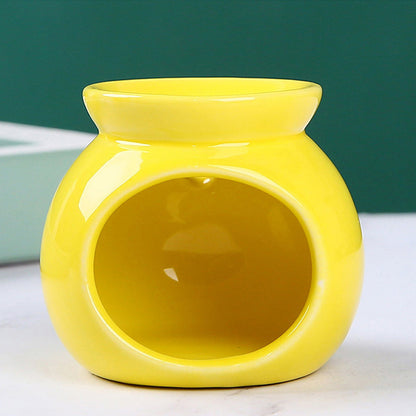 Porcelain Aroma Burner Essential Oil Furnace Mini Candle Holder Solid Color Ceramic Crafts Aromathe 10