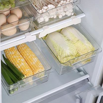 Refrigerator Drawer Style Food And Egg Storage Box Sliding Shelf Organizer 2