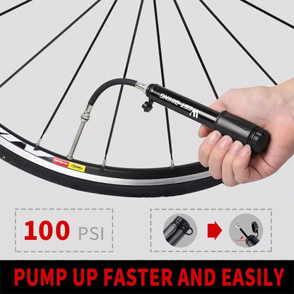 Aluminum Alloy Mini Bike Pump Bicycle Hand Air Pump For MTB And Road Cycling Tire Inflator 2