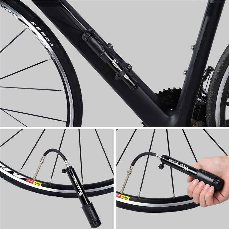 Aluminum Alloy Mini Bike Pump Bicycle Hand Air Pump For MTB And Road Cycling Tire Inflator 1