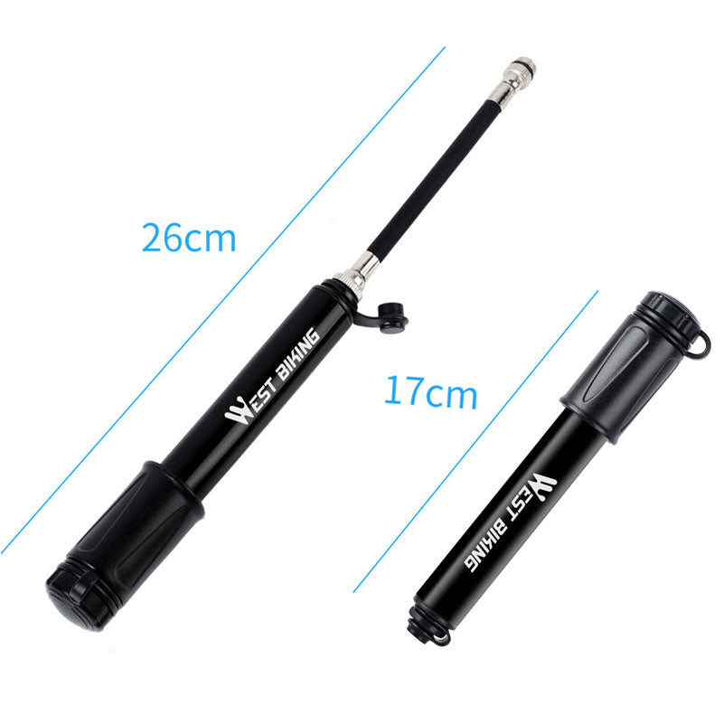 Aluminum Alloy Mini Bike Pump Bicycle Hand Air Pump For MTB And Road Cycling Tire Inflator 5