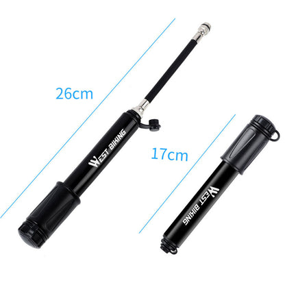Aluminum Alloy Mini Bike Pump Bicycle Hand Air Pump For MTB And Road Cycling Tire Inflator 5