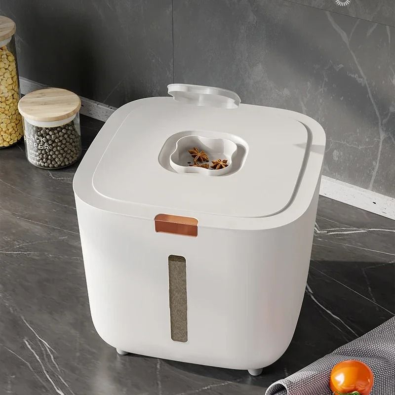 Moisture Proof Rice Storage Bucket with Lid Airtight Insect Resistant Food Canister
