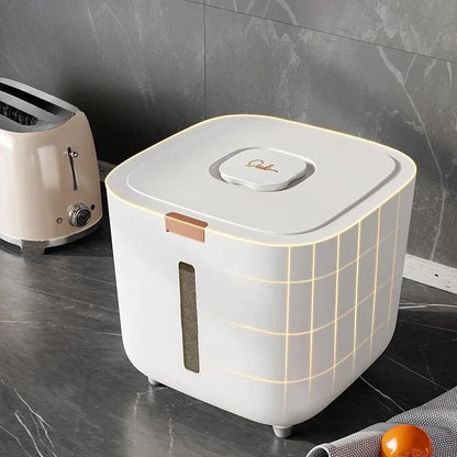 Moisture Proof Rice Storage Bucket With Lid Airtight Insect Resistant Food Canister 1