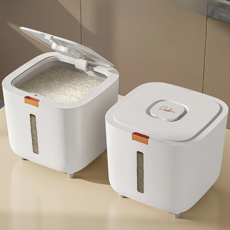 Moisture Proof Rice Storage Bucket With Lid Airtight Insect Resistant Food Canister 3