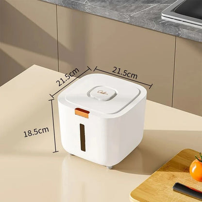 Moisture Proof Rice Storage Bucket With Lid Airtight Insect Resistant Food Canister 6