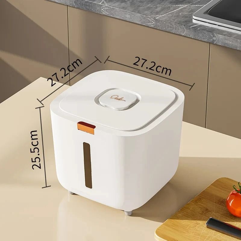Moisture Proof Rice Storage Bucket With Lid Airtight Insect Resistant Food Canister 7