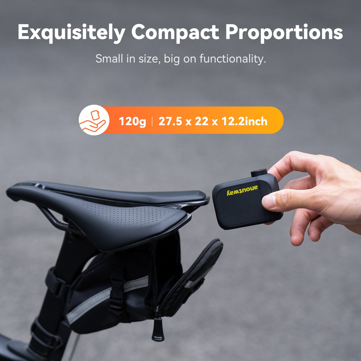 Cordless Tire Inflator With Screen Anoutway Pro Mini Electric Pump Fast Charging Battery For Bike 2