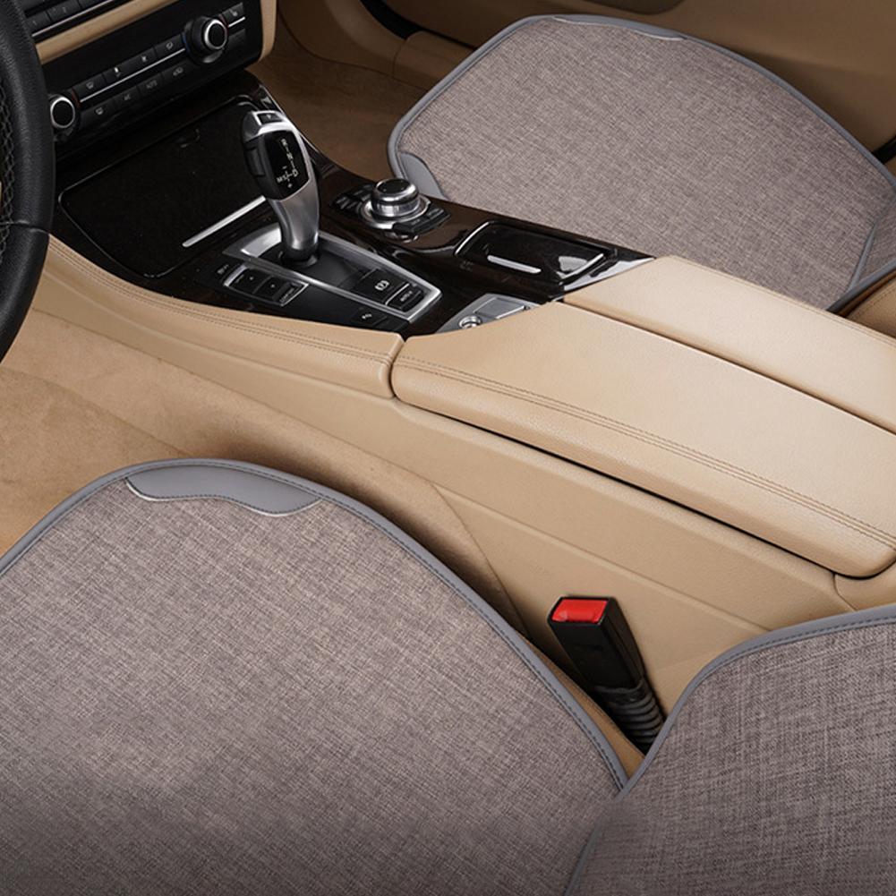 Universal Car Seat Cover Breathable Flax Cushion Four Seasons Auto Chair Protector For Car Interior 3