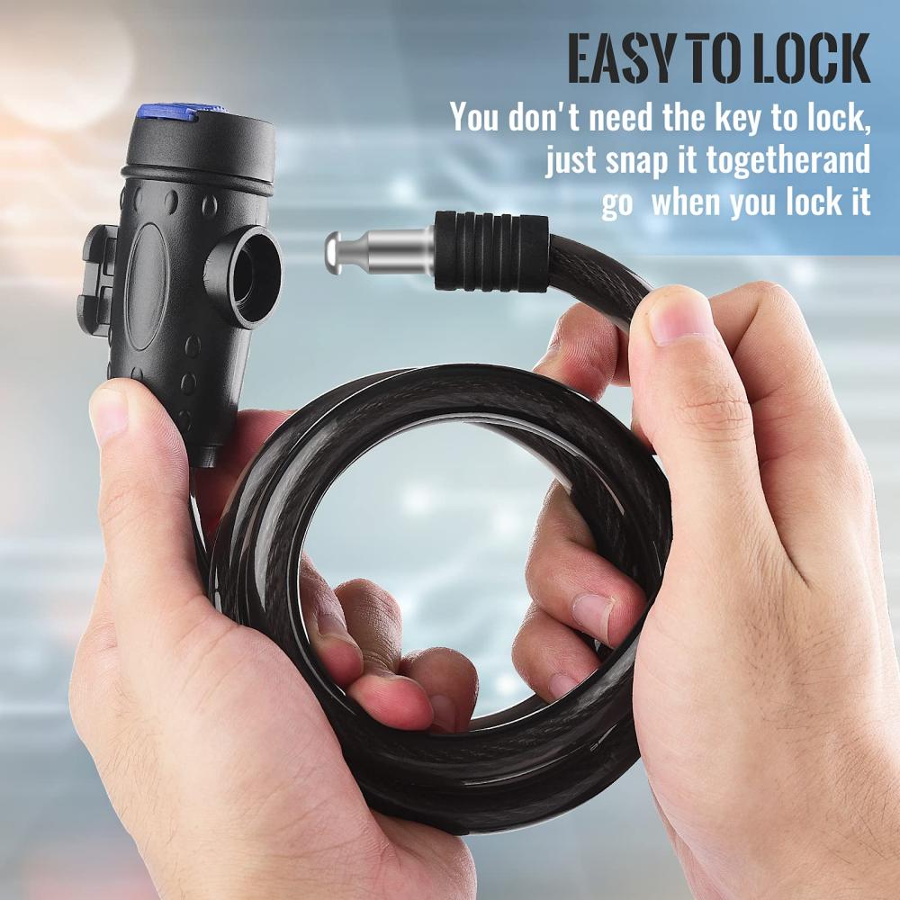 Portable Bike Chain Lock Anti Theft Metal Steel Safety Lock With Keys Motorcycle And Bicycle Securi 1