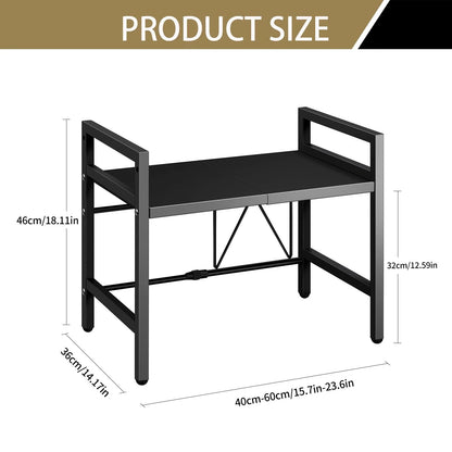 Expandable Microwave Shelf Organizer With Adjustable Countertop Storage Rack 2