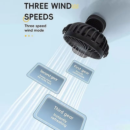 Portable Rechargeable Electric Fan With 720 Degree Rotation And Clip Mount 1