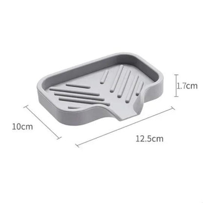 Multifunctional Silicone Sink Tray With Drain For Soap Sponge And Brush Organization 6