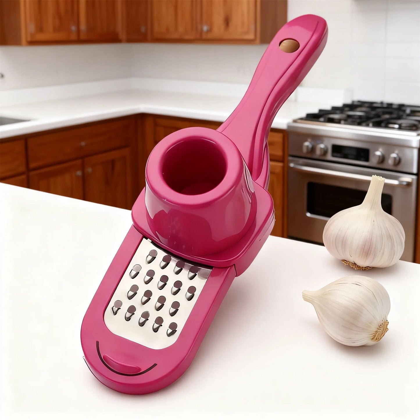 Multifunctional Manual Garlic Crusher and Ginger Grater Kitchen Tool
