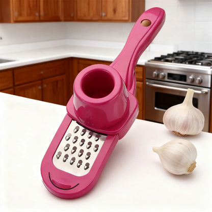Multifunctional Manual Garlic Crusher and Ginger Grater Kitchen Tool