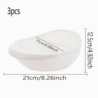 Colander Rice Bowl And Drain Basket With Handle For Washing Fruits Vegetables And Grains 6