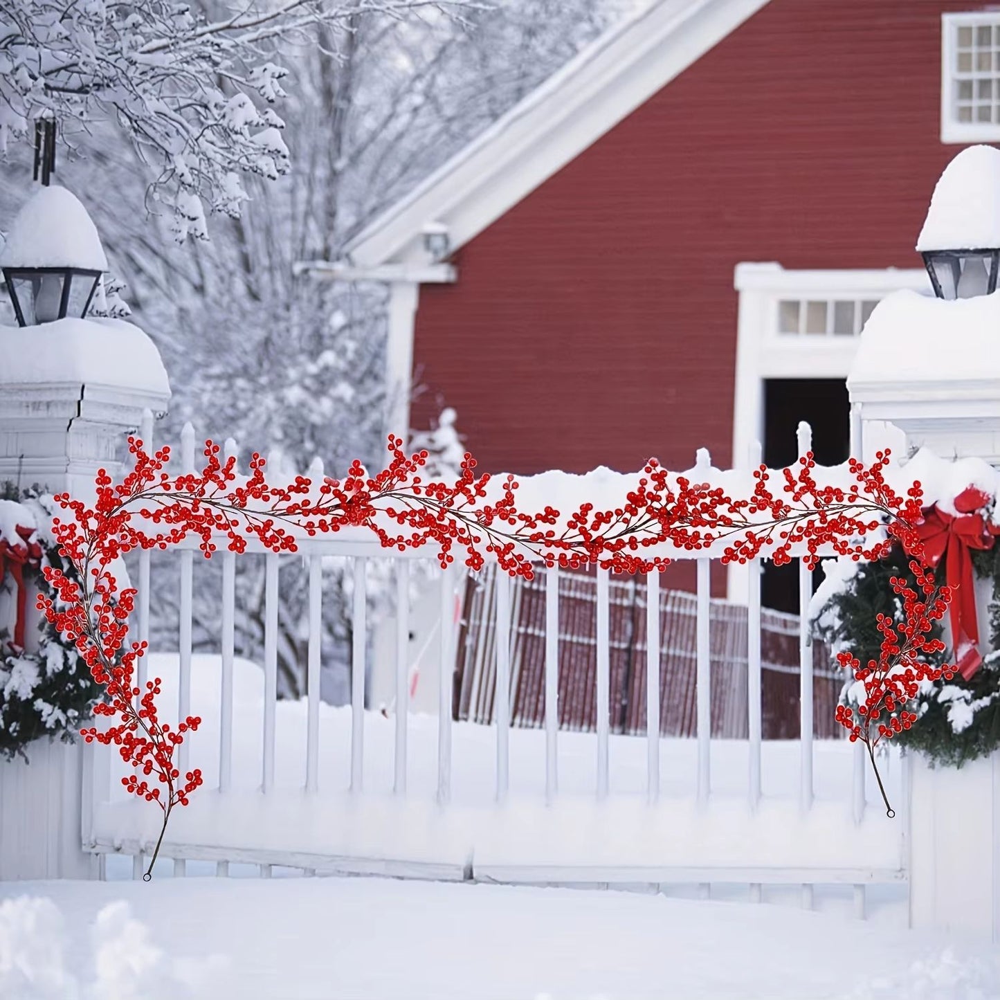 Elegant 190 Cm Artificial Cranberry Vine Garland  Festive Table  Party Decor 1
