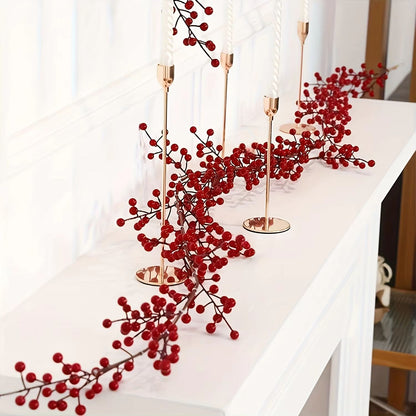 Elegant 190 Cm Artificial Cranberry Vine Garland  Festive Table  Party Decor 2