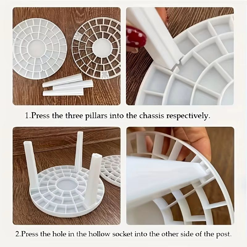 360 Degree Rotating Brush  Accessory Organizer  White Desk Storage 5