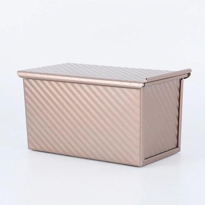 Loaf Pan with Lid, Non Stick Bake ware for Baking Bread, Carbon Steel Corrugated Toast Mold with Cover
