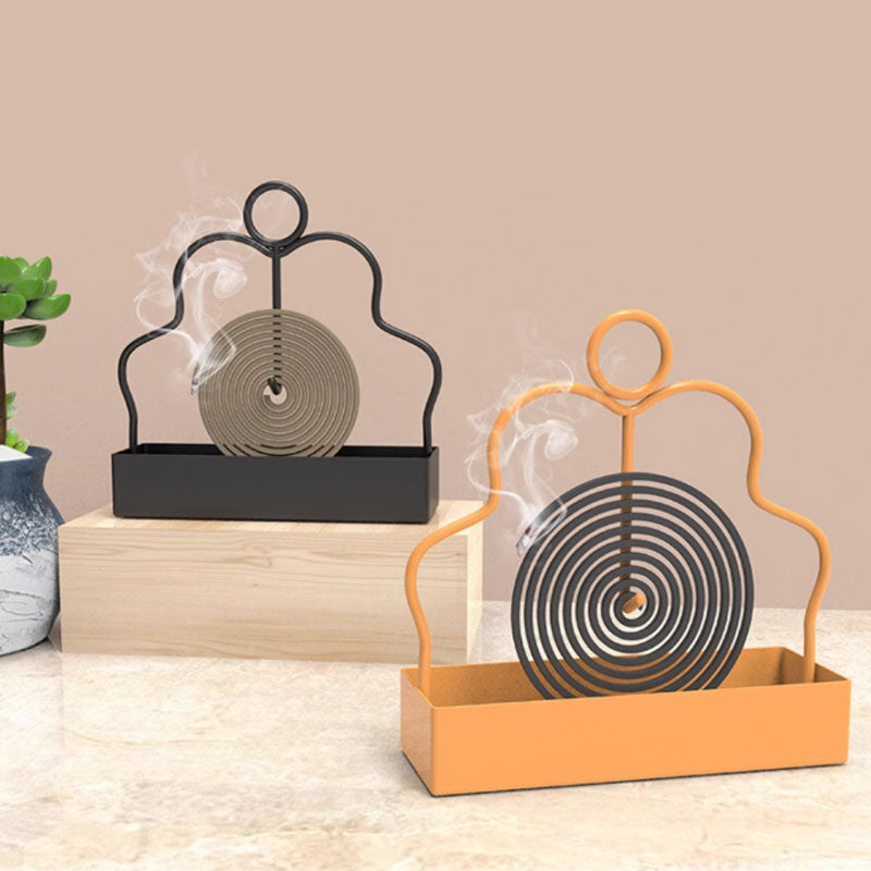 Iron Incense Storage Rack, Mosquito Coil Holder for Household Bedroom Patio, Coil Incense Burner Frame Rack