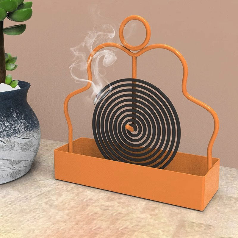 Iron Incense Storage Rack Mosquito Coil Holder For Household Bedroom Patio Coil Incense Burner Fram 5