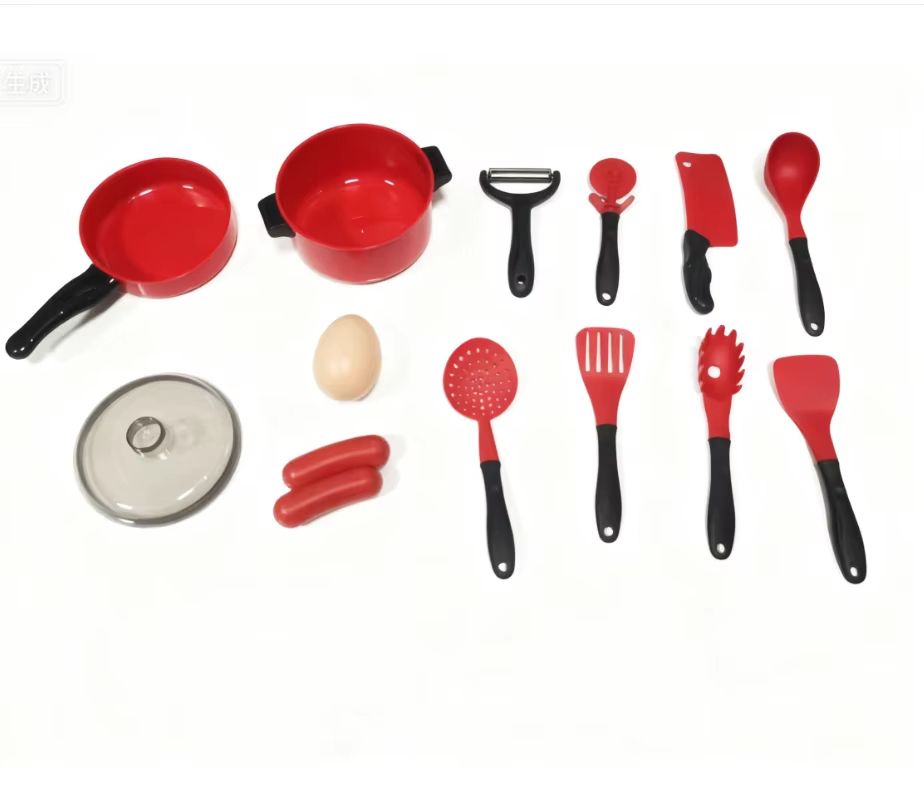 Kids Girl Cooking Kitchen Toy Set  Pretend Play Cooking  Fruit Cutting Utensils 7