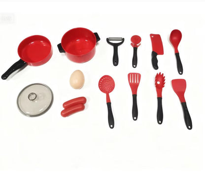 Kids Girl Cooking Kitchen Toy Set  Pretend Play Cooking  Fruit Cutting Utensils 7