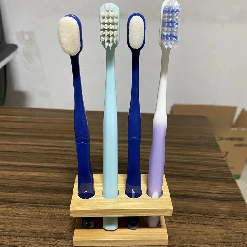 Bamboo Electric Toothbrush Holder, Multi Slot Bathroom Organizer, Durable Toothpaste Stand for Home and Hotel