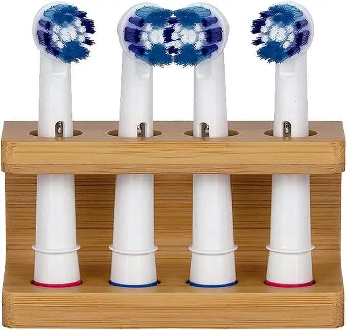 Bamboo Electric Toothbrush Holder, Multi Slot Bathroom Organizer, Durable Toothpaste Stand for Home and Hotel