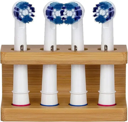 Bamboo Electric Toothbrush Holder, Multi Slot Bathroom Organizer, Durable Toothpaste Stand for Home and Hotel