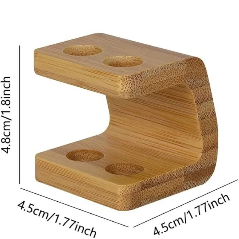 Bamboo Electric Toothbrush Holder, Multi Slot Bathroom Organizer, Durable Toothpaste Stand for Home and Hotel