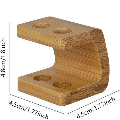 Bamboo Electric Toothbrush Holder, Multi Slot Bathroom Organizer, Durable Toothpaste Stand for Home and Hotel