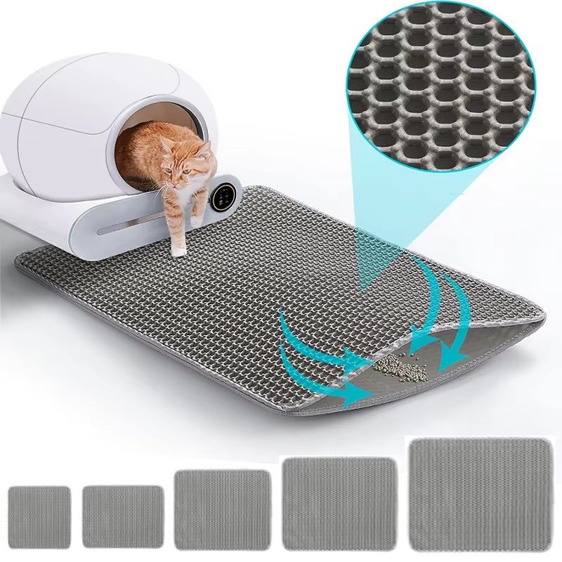 Large Waterproof Cat Litter Mat – Non-Slip Double-Layer Trap Pad for Pet Toilet Area