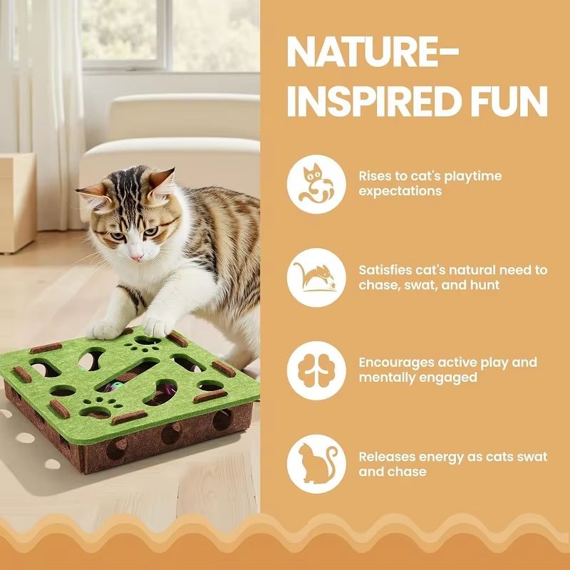 Sisal Cat Scratching Post For Indoor Cats  Interactive Kitten Exercise  Entertainment Toy 2