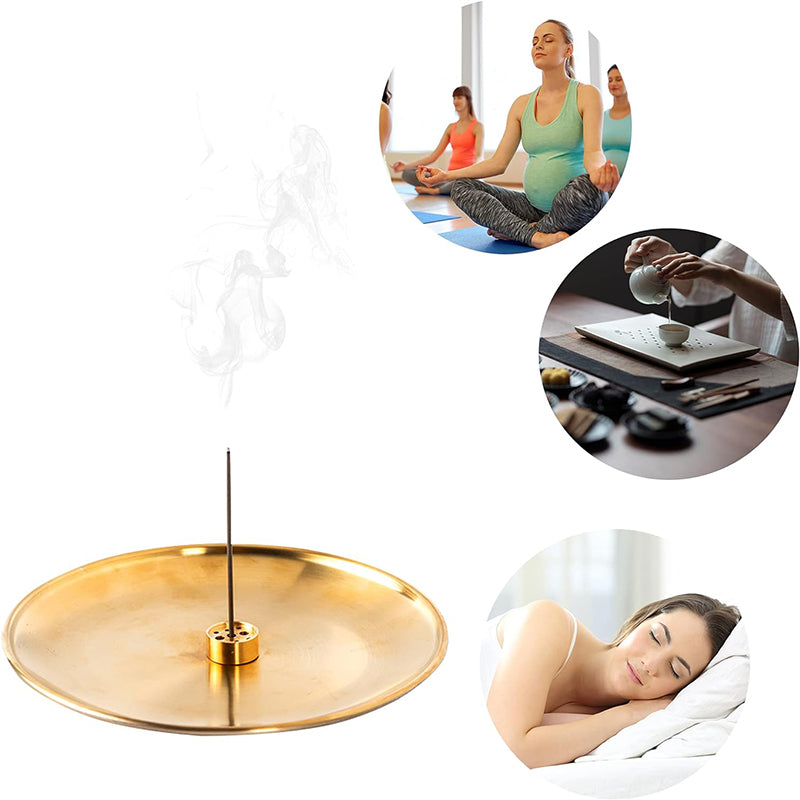 Metal Incense Burner Brass Incense Tray Sage Holder Palo Santo Holder Home Decor Crafts 3