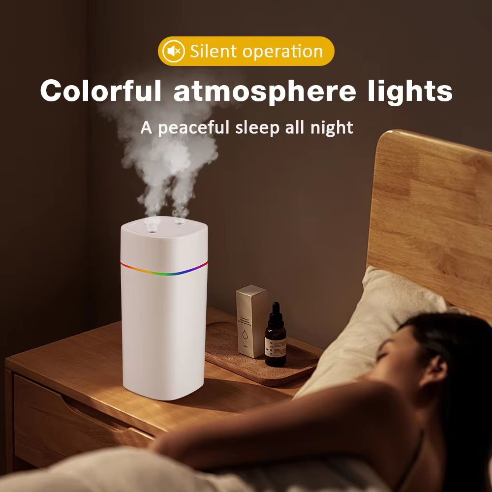 Portable USB Cool Mist Humidifier 600 ML  Aroma Diffuser With Colorful Night Light For Home  Car 1