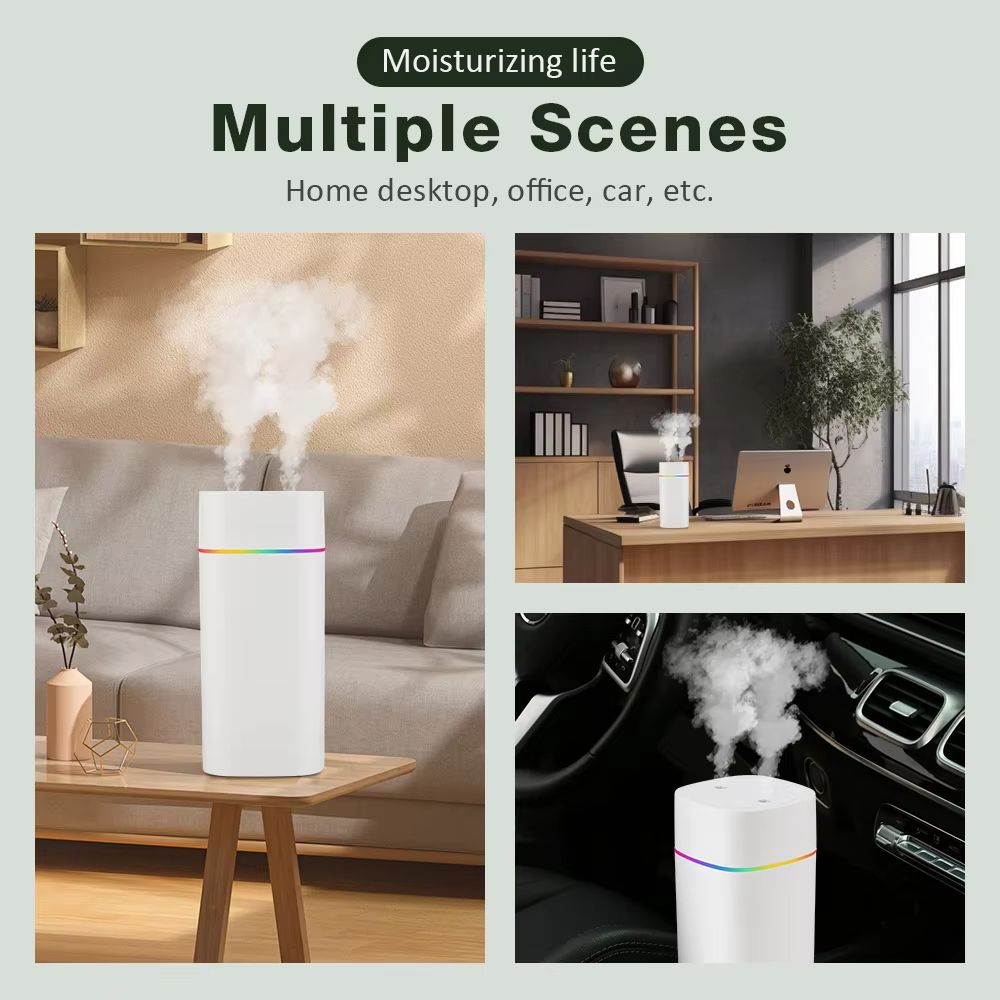 Portable USB Cool Mist Humidifier 600 ML  Aroma Diffuser With Colorful Night Light For Home  Car 5