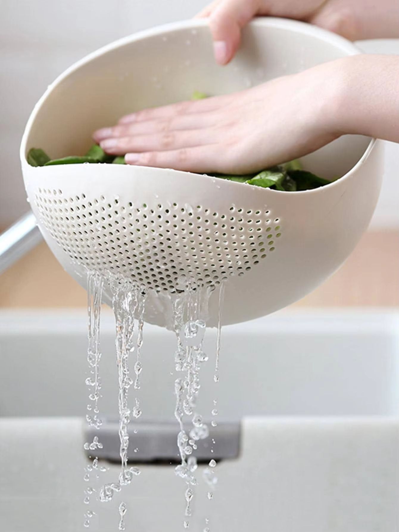 MultiPiece Colander Rice  Fruit Bowl Set  HandleIncluded Drain Basket Kitchen Organizer 3