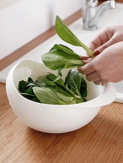 MultiPiece Colander Rice  Fruit Bowl Set  HandleIncluded Drain Basket Kitchen Organizer 4