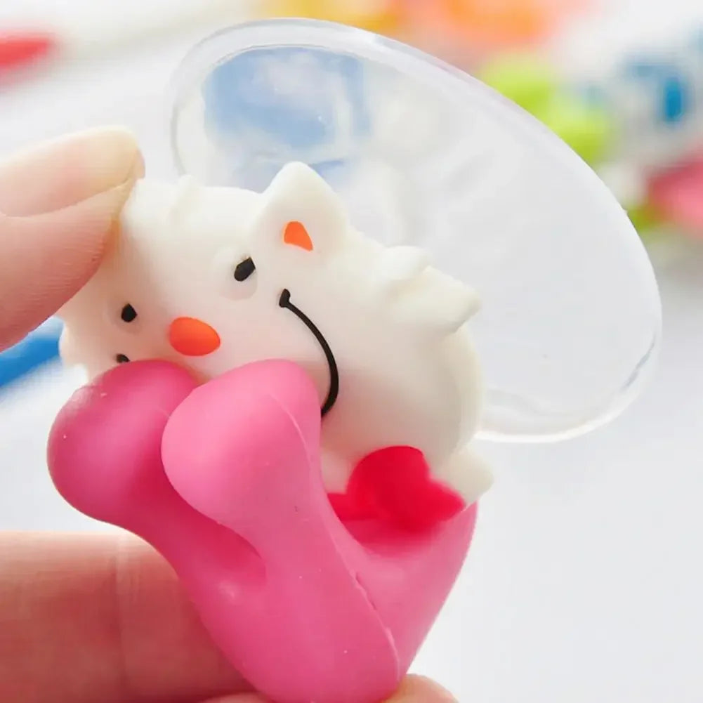 Cartoon Animals Toothbrush Holder, Strong Suction Tooth Brush Storage Rack, Bathroom Lovely Rabbit Kids Children