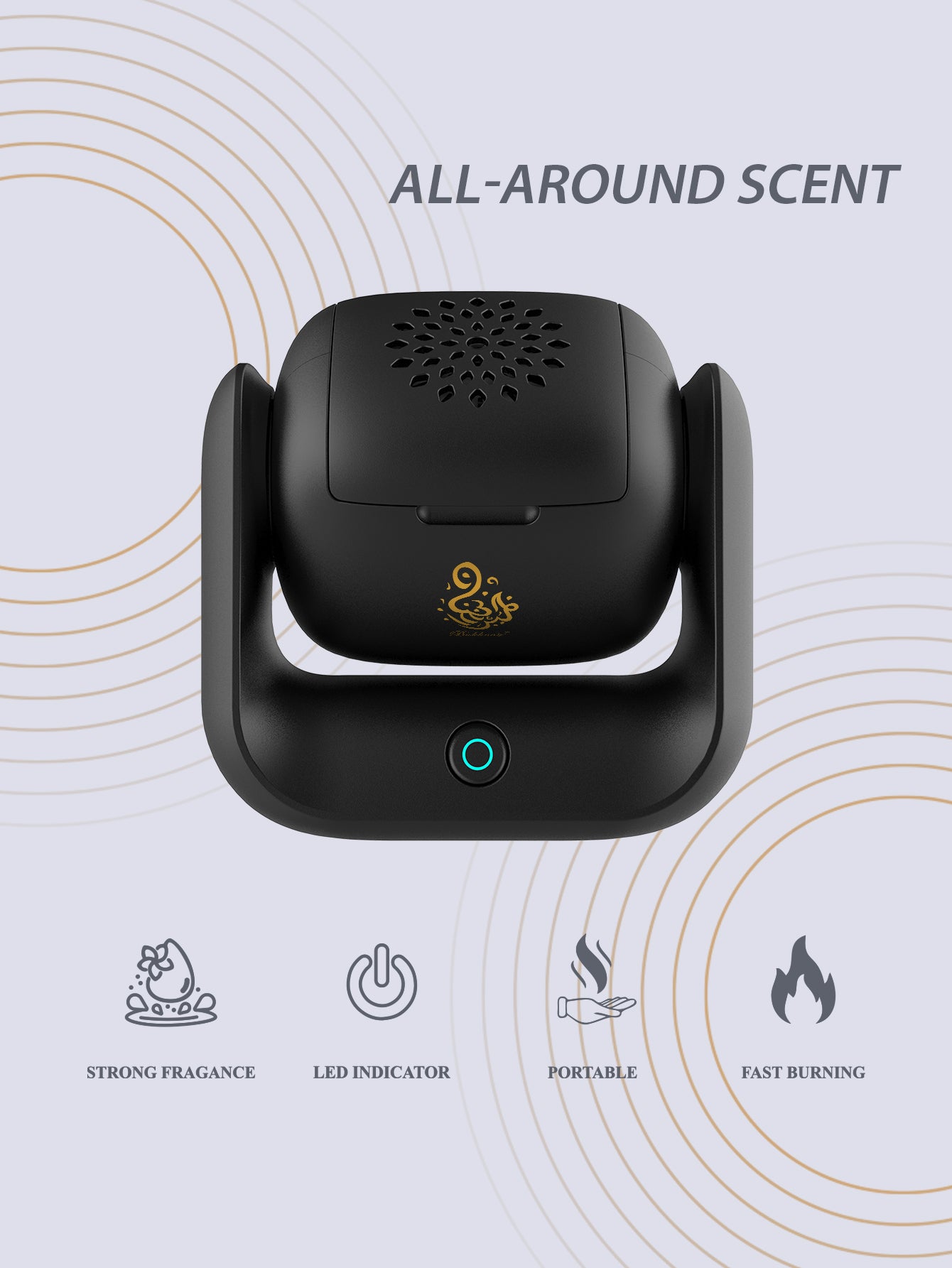 Rotatable Electronic Incense Burner, High Quality Arabian Censer, USB Rechargeable Rotational Aroma Machine