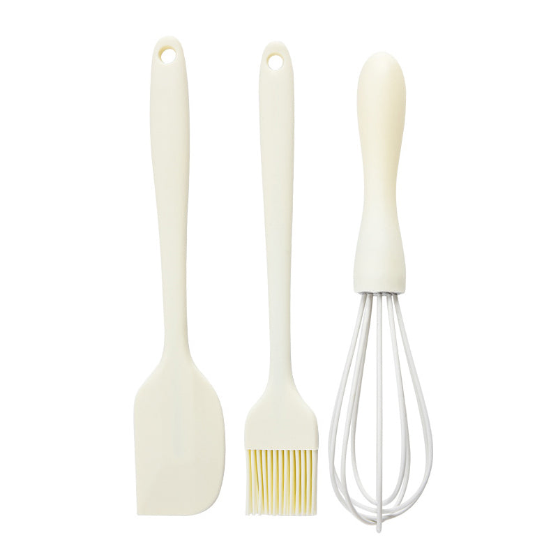 Non Stick Silicone Cream Scraper, Bread Cake Butter Spatula, Mixer Oil Brush with PP Handle, Kitchen Baking Tool Set