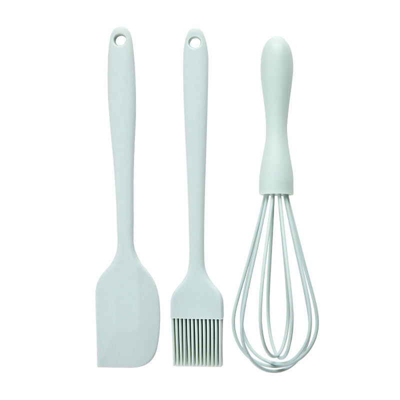 Non Stick Silicone Cream Scraper, Bread Cake Butter Spatula, Mixer Oil Brush with PP Handle, Kitchen Baking Tool Set