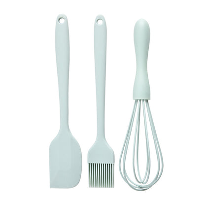 Non Stick Silicone Cream Scraper, Bread Cake Butter Spatula, Mixer Oil Brush with PP Handle, Kitchen Baking Tool Set