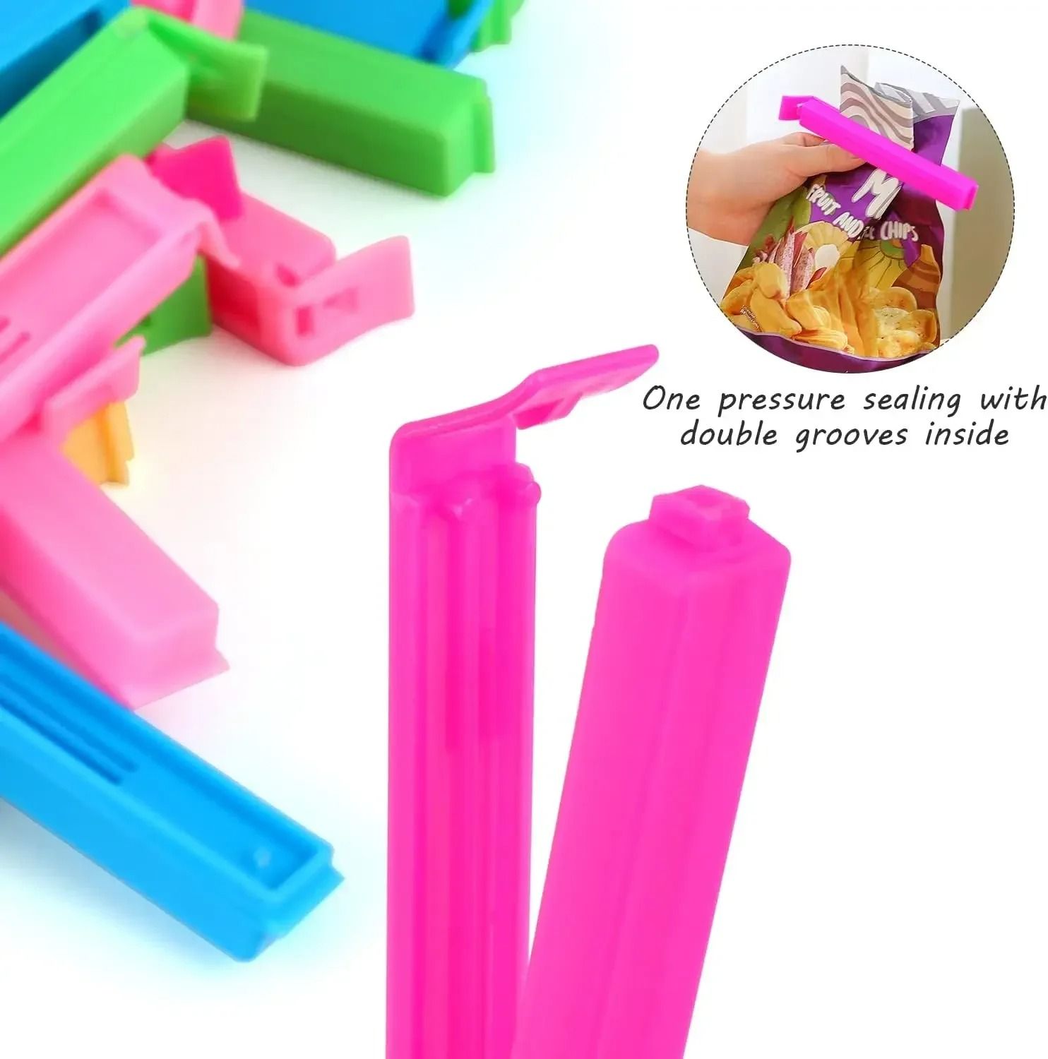 5 Piece Portable Food Snack Seal Bag Clips For Kitchen Storage And Freshness 1