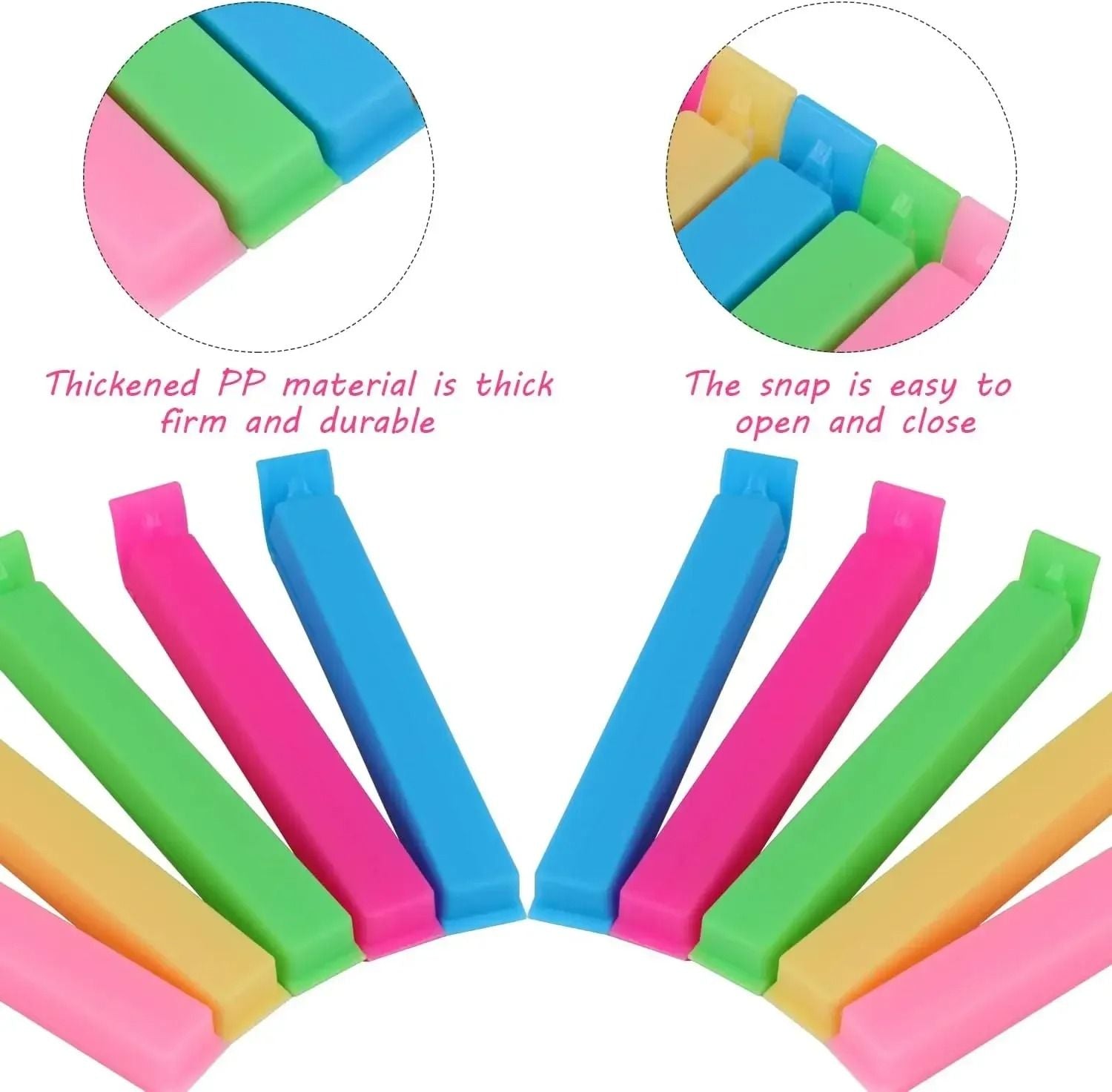 5 Piece Portable Food Snack Seal Bag Clips For Kitchen Storage And Freshness 2