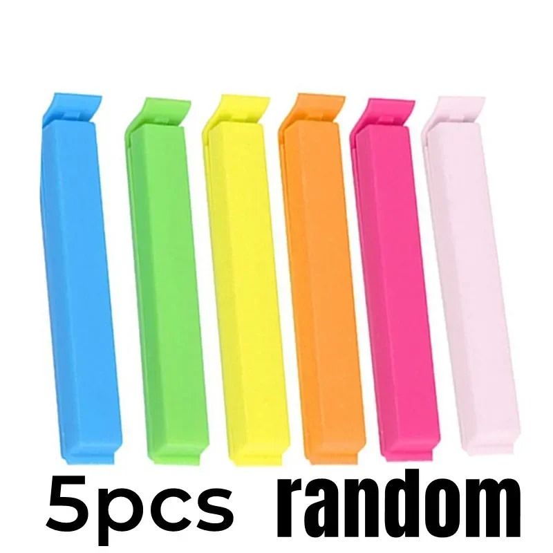 5 Piece Portable Food Snack Seal Bag Clips For Kitchen Storage And Freshness 5